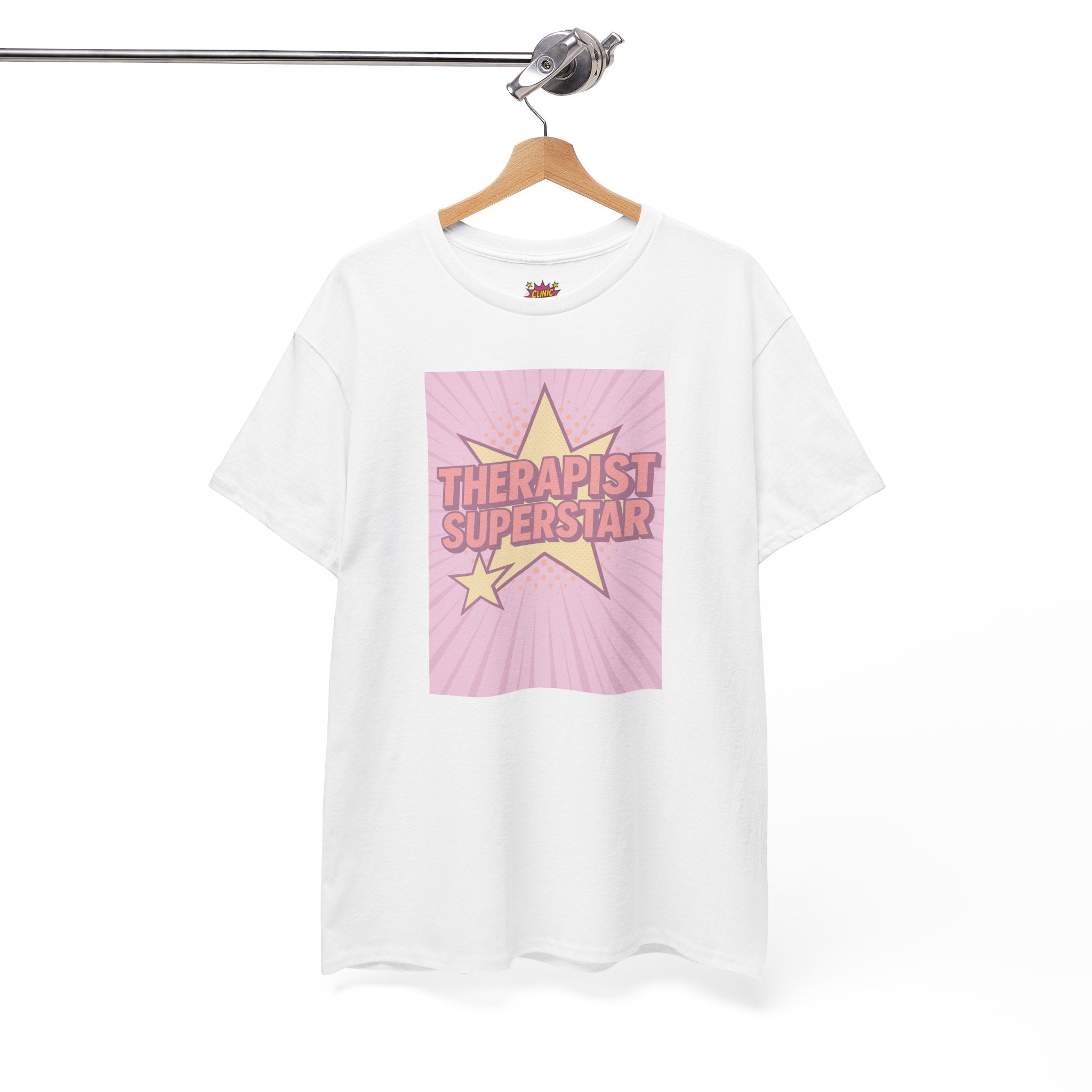 Unisex Heavy Cotton Tee -"Therapist Superstar"