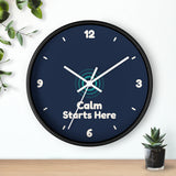 Calm Starts Here Wall Clock — Waiting Room Decor