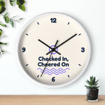 Checked In, Cheered On Wall Clock — Front Desk