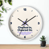 Checked In, Cheered On Wall Clock — Front Desk