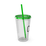 "CUP" Sunsplash Tumbler, Clear Insulated Drink Cup, Reusable Straw Cup, Summer Drinkware, Perfect for Celebrations & Everyday Use