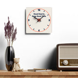 Good Hearts Keep Good Time Acrylic Wall Clock — Front Desk