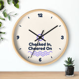 Checked In, Cheered On Wall Clock — Front Desk