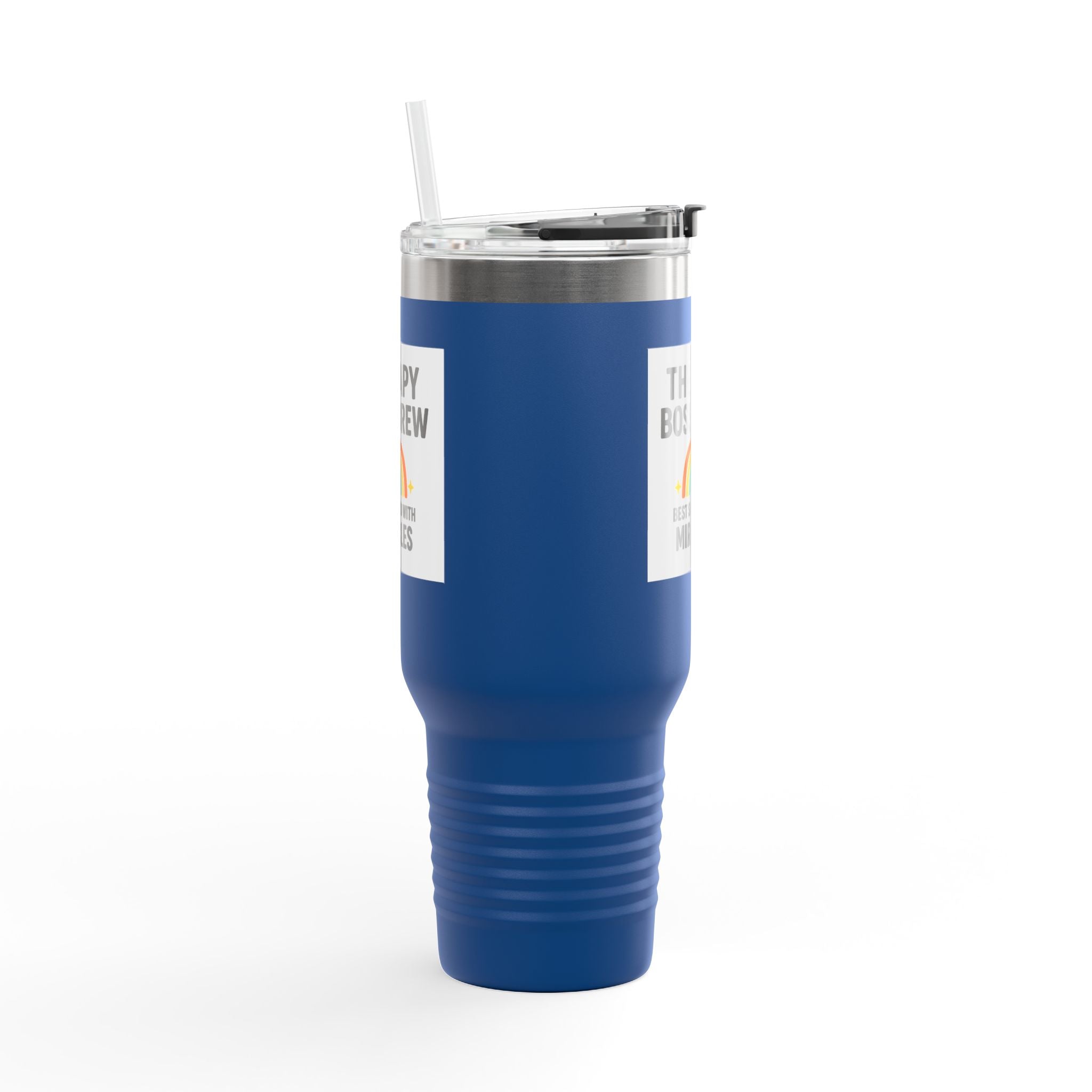 Insulated Travel Mug, 40oz - "Therapy Boss Brew Best Served With Miracles" Perfect for Coffee Lovers | Treat Yourself |  Great Gift for Clinic Owners, Bosses, and VIPs | Travel Tumbler [...]