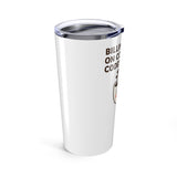Funny Coffee Tumbler, "Billing Runs on Coffee & Codes" Travel Mug, 20oz Insulated Cup, Treat Yourself, Stylish Dual Use Dark Beverage Container