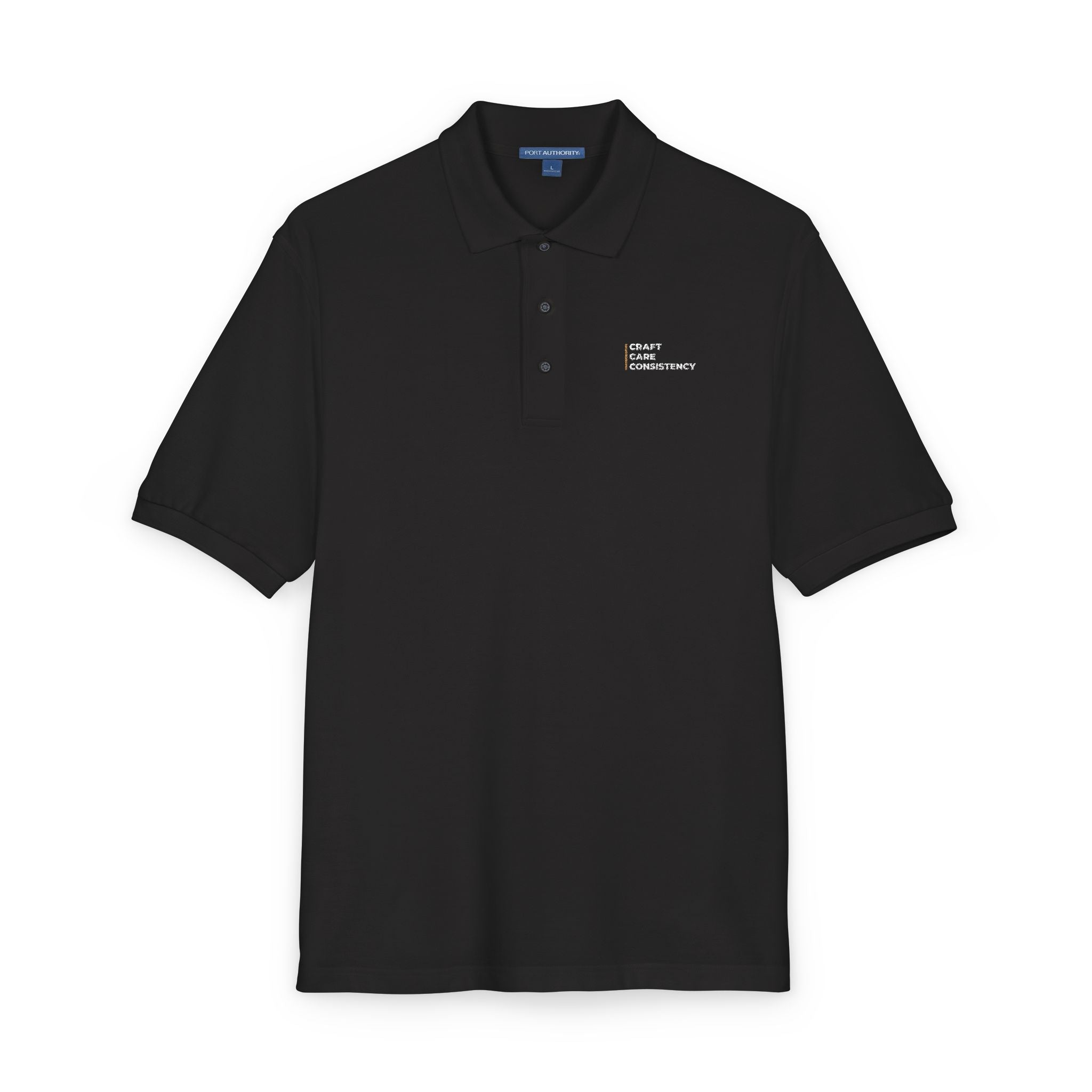 Craft, Care, Consistency Embroidered Polo – Director