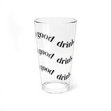 Stylish Mixing Glass, 16oz - Do Good Vibe Drinkware, Perfect for Gifts, Home Bars, Parties, and Celebrations