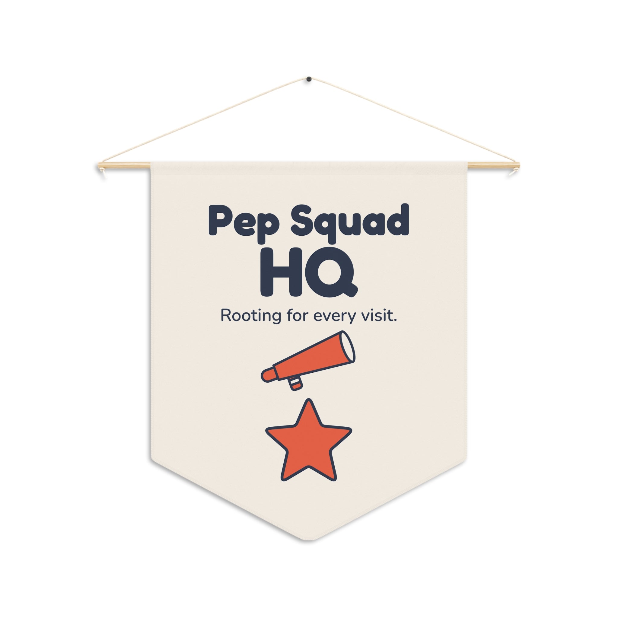 Pep Squad HQ Pennant — Front Desk