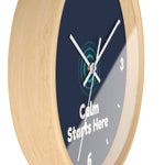 Calm Starts Here Wall Clock — Waiting Room Decor
