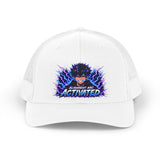 Activated Alignment Arc Trucker Hat — Retro Anime Energy Mesh Cap