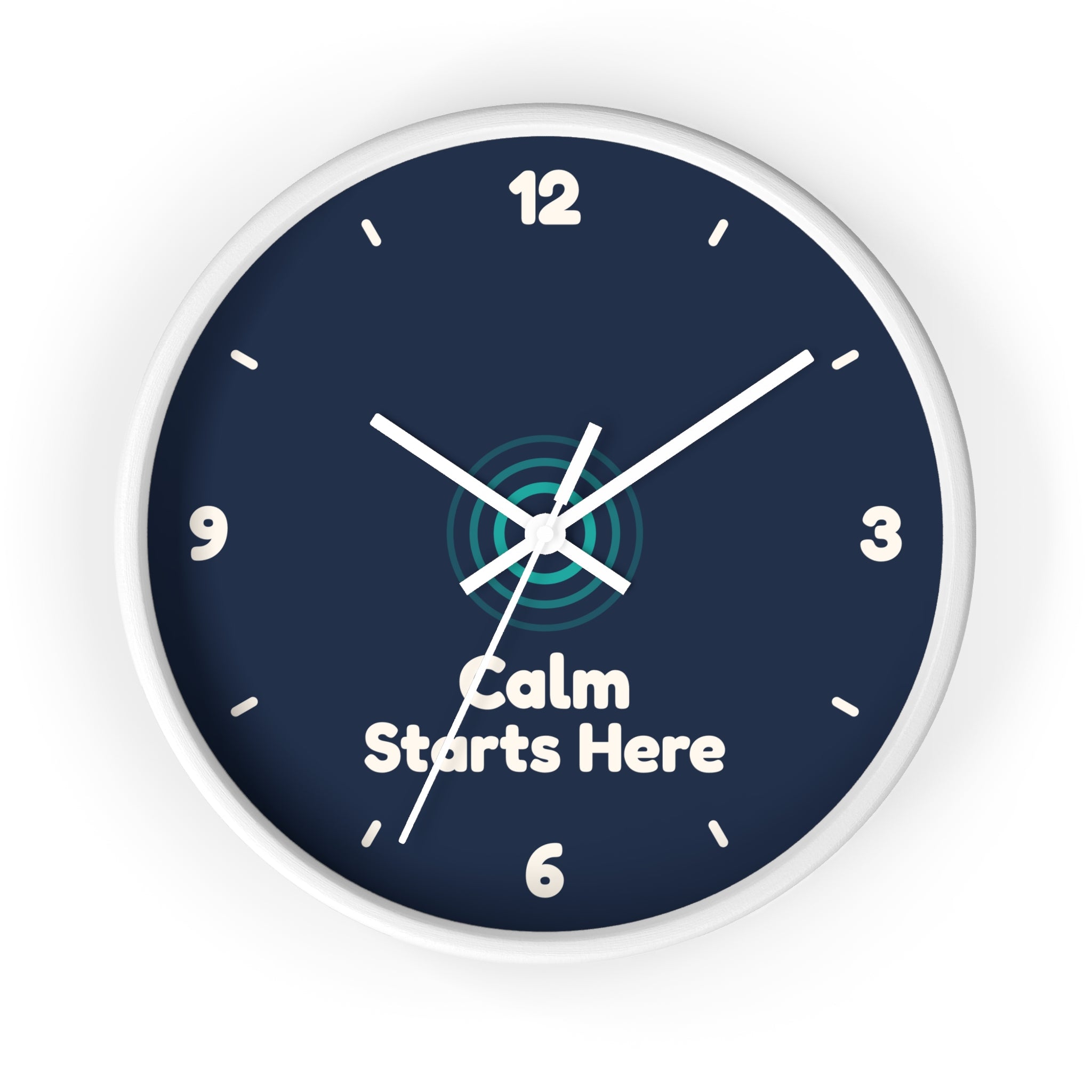 Calm Starts Here Wall Clock — Waiting Room Decor
