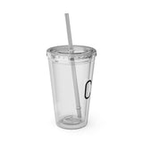 "CUP" Sunsplash Tumbler, Clear Insulated Drink Cup, Reusable Straw Cup, Summer Drinkware, Perfect for Celebrations & Everyday Use