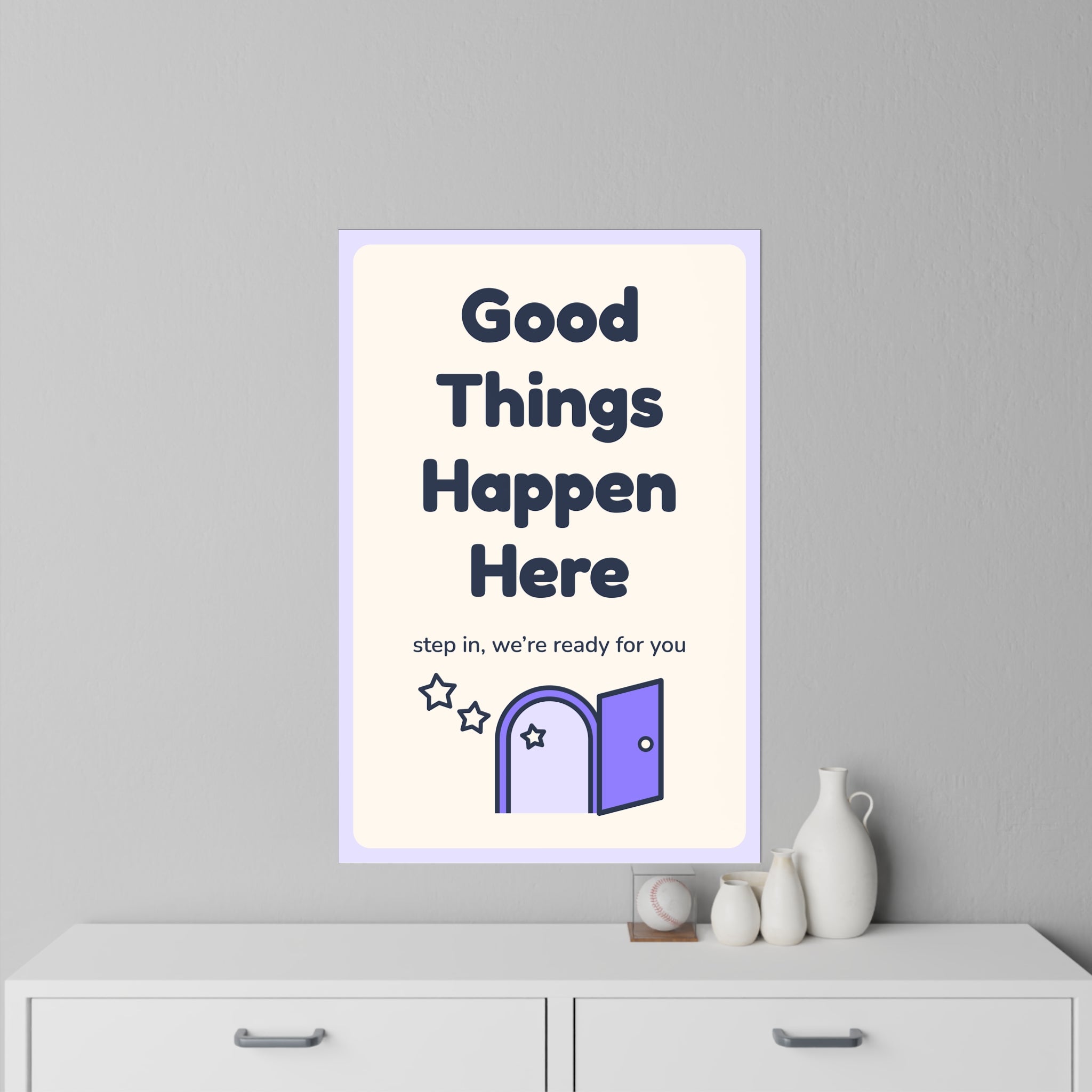 Good Things Happen Here Wall Decal — Waiting Room Decor