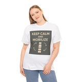 Unisex Heavy Cotton Tee - Physical Therapy "Keep Calm And Mobilize"