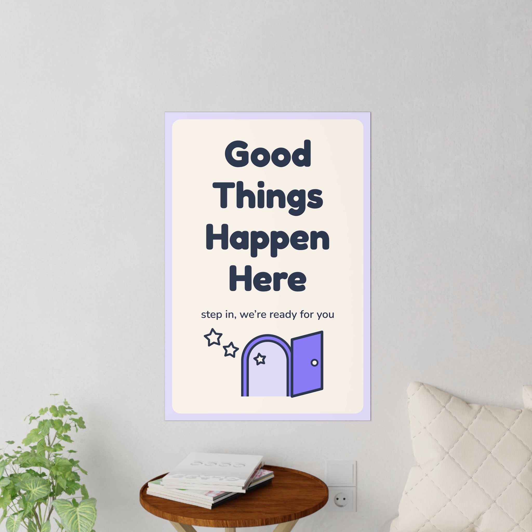 Good Things Happen Here Wall Decal — Waiting Room Decor