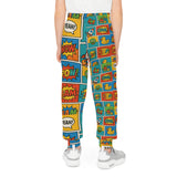 Youth Joggers with Superhero Comic Design - Fun & Playful Activewear for Kids