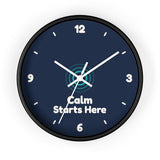 Calm Starts Here Wall Clock — Waiting Room Decor
