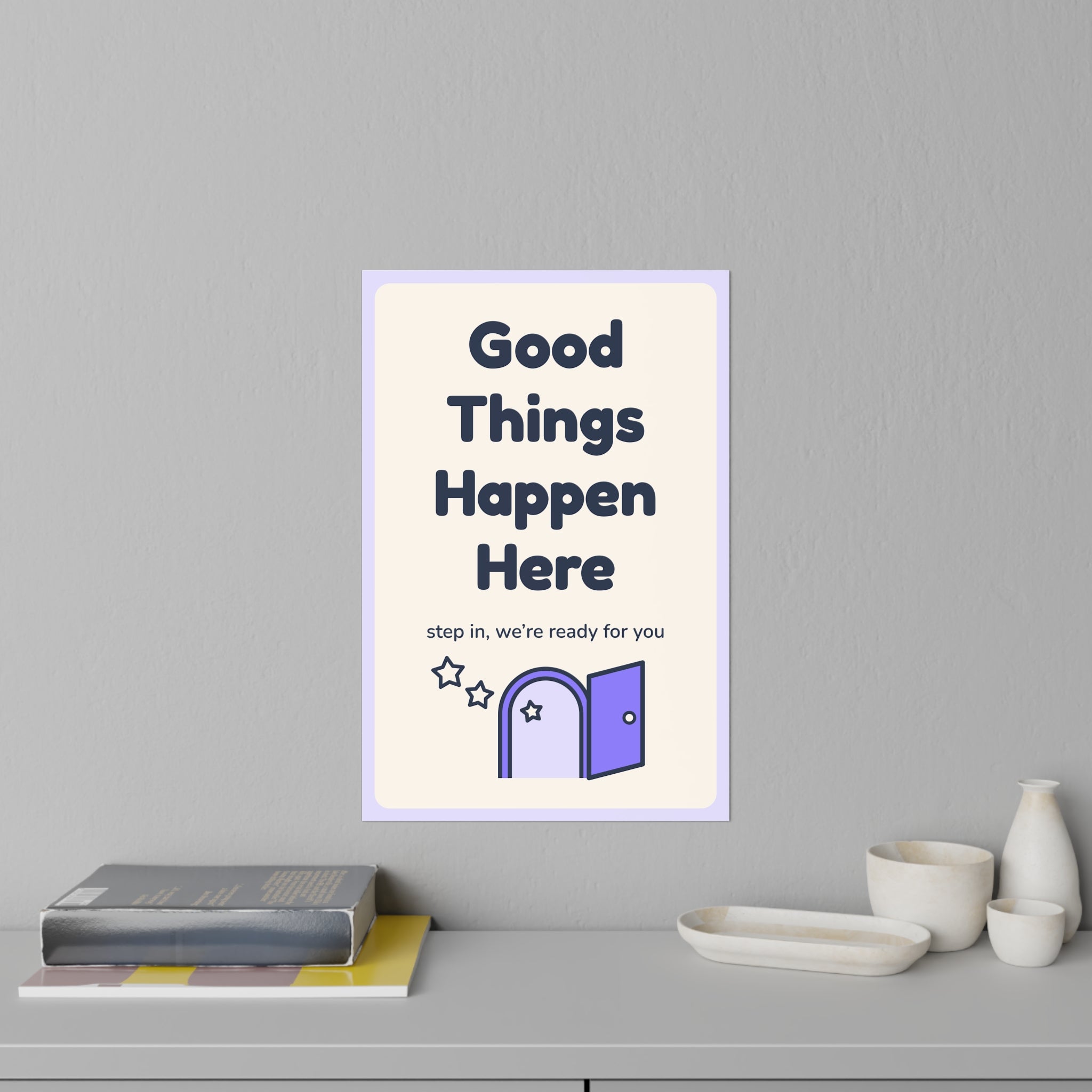 Good Things Happen Here Wall Decal — Waiting Room Decor