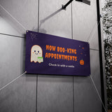 Now Boo-king Appointments Halloween Banner – Front Desk