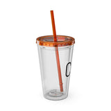 "CUP" Sunsplash Tumbler, Clear Insulated Drink Cup, Reusable Straw Cup, Summer Drinkware, Perfect for Celebrations & Everyday Use