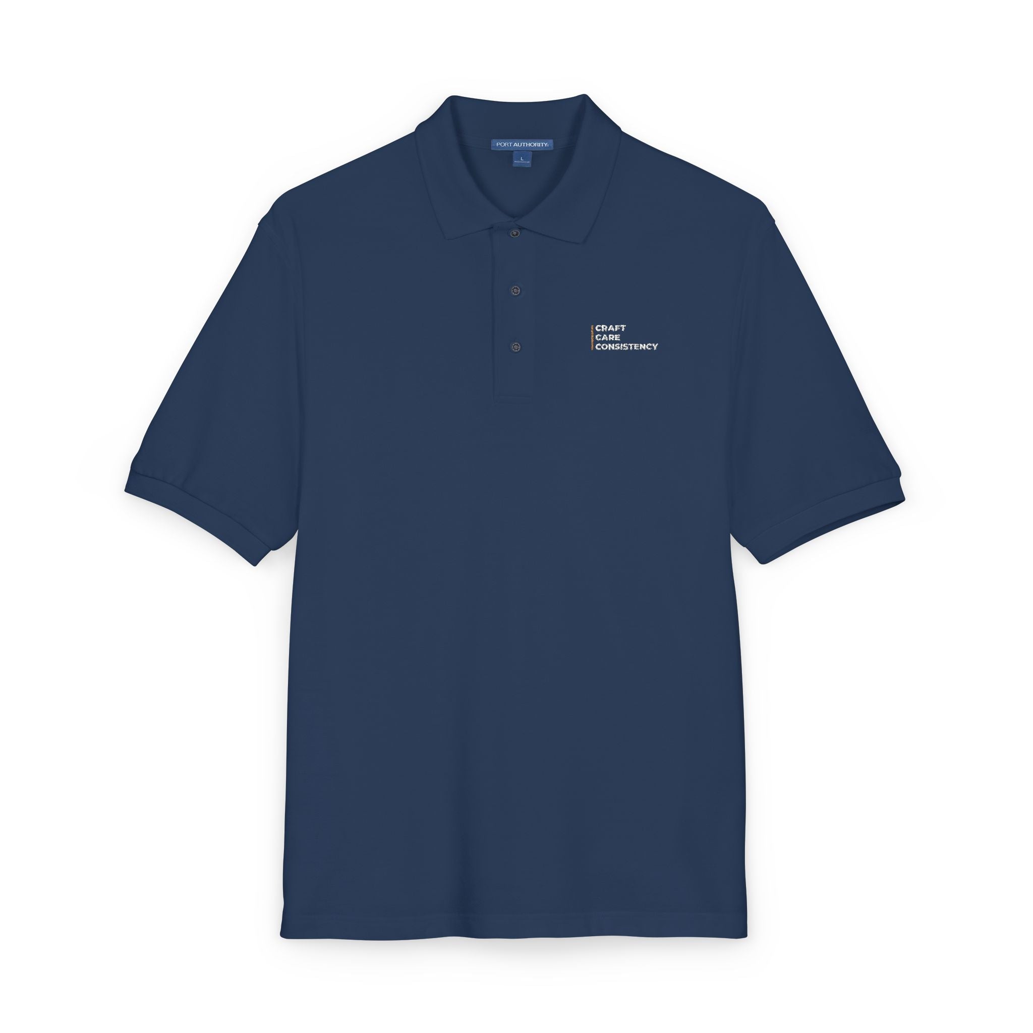 Craft, Care, Consistency Embroidered Polo – Director