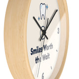 Smiles Worth the Wait Wall Clock — Dental Lobby