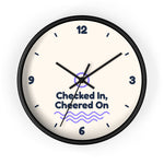 Checked In, Cheered On Wall Clock — Front Desk