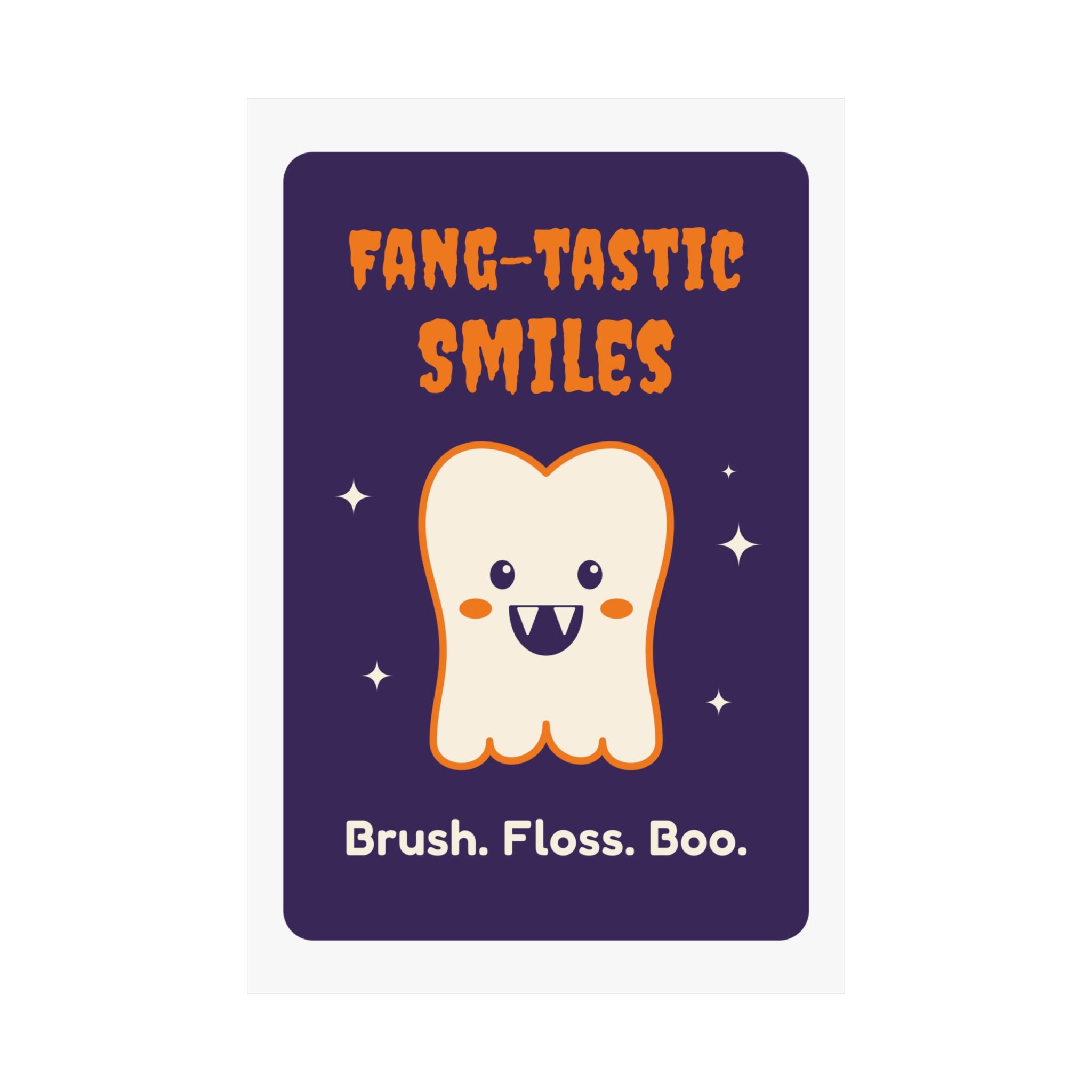 Fang-tastic Smiles Halloween Poster – Dental Office Decor