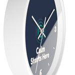 Calm Starts Here Wall Clock — Waiting Room Decor