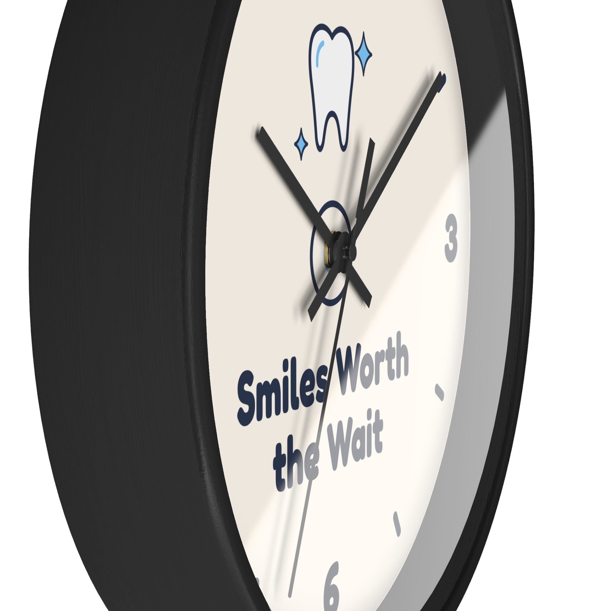 Smiles Worth the Wait Wall Clock — Dental Lobby