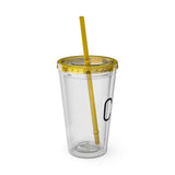 "CUP" Sunsplash Tumbler, Clear Insulated Drink Cup, Reusable Straw Cup, Summer Drinkware, Perfect for Celebrations & Everyday Use