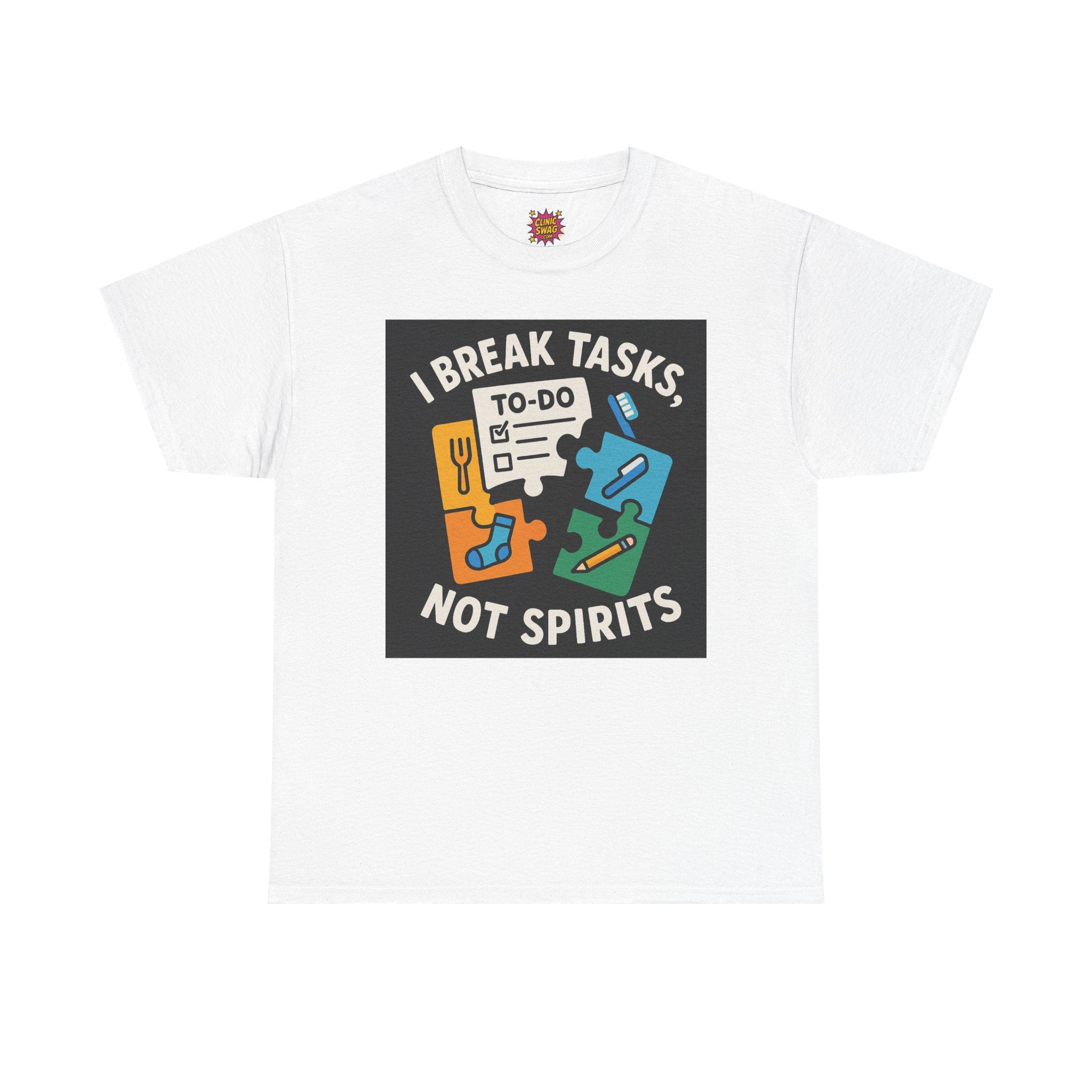 Unisex Heavy Cotton Tee - Occupational Therapy "I Break Tasks, Not Spirits"