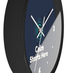 Calm Starts Here Wall Clock — Waiting Room Decor