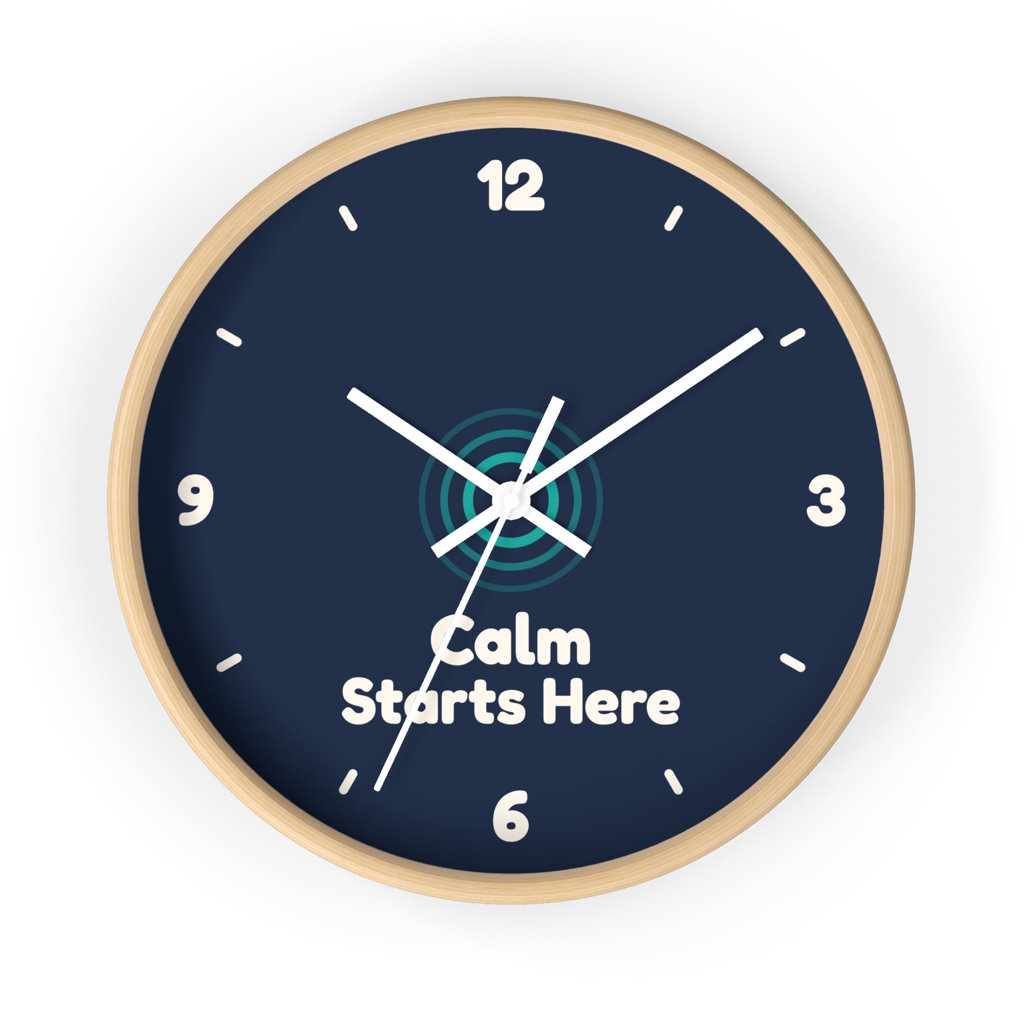 Calm Starts Here Wall Clock — Waiting Room Decor
