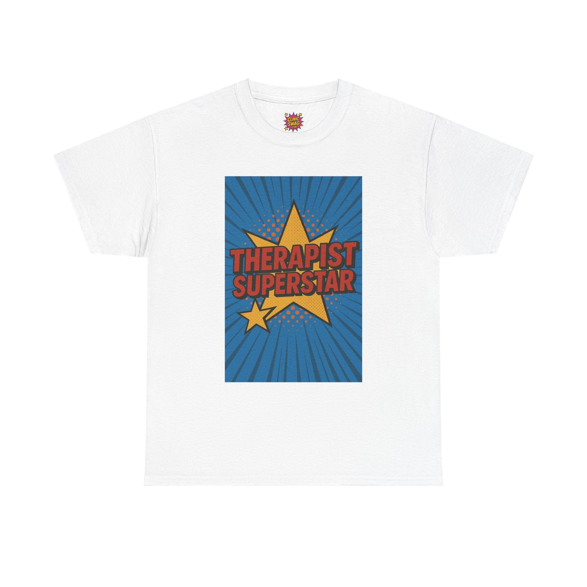Unisex Heavy Cotton Tee - "Therapist Superstar"