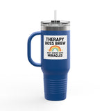Insulated Travel Mug, 40oz - "Therapy Boss Brew Best Served With Miracles" Perfect for Coffee Lovers | Treat Yourself |  Great Gift for Clinic Owners, Bosses, and VIPs | Travel Tumbler [...]