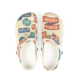 Fabulous AOP EVA Foam Rubber Clogs, Fun Summer Footwear, Comfortable Slippers, Gift for Therapists, Casual Everyday Shoes