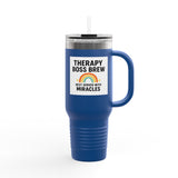 Insulated Travel Mug, 40oz - "Therapy Boss Brew Best Served With Miracles" Perfect for Coffee Lovers | Treat Yourself |  Great Gift for Clinic Owners, Bosses, and VIPs | Travel Tumbler [...]