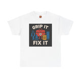 Unisex Heavy Cotton Tee - Occupational Therapy "Grip It Fix It Hero"