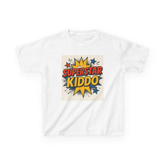Kids Superstar Kiddo Tee, Birthday Gift, Superhero T-Shirt, Fun Kids Clothes, Playful Graphic Tee