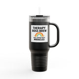 Insulated Travel Mug, 40oz - "Therapy Boss Brew Best Served With Miracles" Perfect for Coffee Lovers | Treat Yourself |  Great Gift for Clinic Owners, Bosses, and VIPs | Travel Tumbler [...]