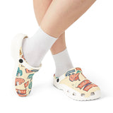 Fabulous AOP EVA Foam Rubber Clogs, Fun Summer Footwear, Comfortable Slippers, Gift for Therapists, Casual Everyday Shoes