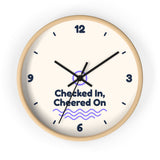 Checked In, Cheered On Wall Clock — Front Desk
