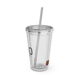 "CUP" Sunsplash Tumbler, Clear Insulated Drink Cup, Reusable Straw Cup, Summer Drinkware, Perfect for Celebrations & Everyday Use
