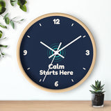 Calm Starts Here Wall Clock — Waiting Room Decor