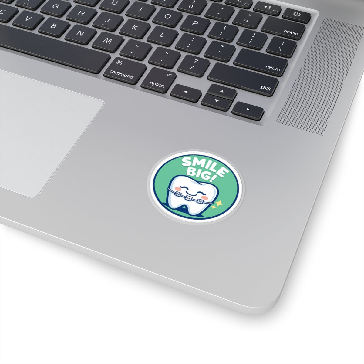 Braces Tooth Big Smile Reward Sticker — Cute Dental Orthodontist Laptop Decal